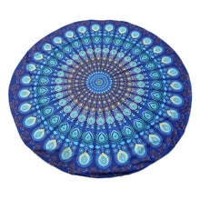 Round Mandala Throw/Beach/Yoga - Mixed Blue