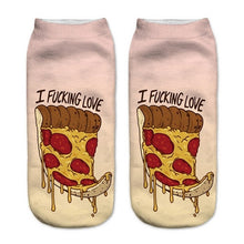Pizzzzza Low Cut 3D Printed Ankle Socks