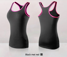 Black With Pink Piping Free Flow Yoga Tank Top