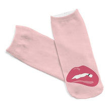 Fat Lips Low Cut 3D Printed Ankle Socks